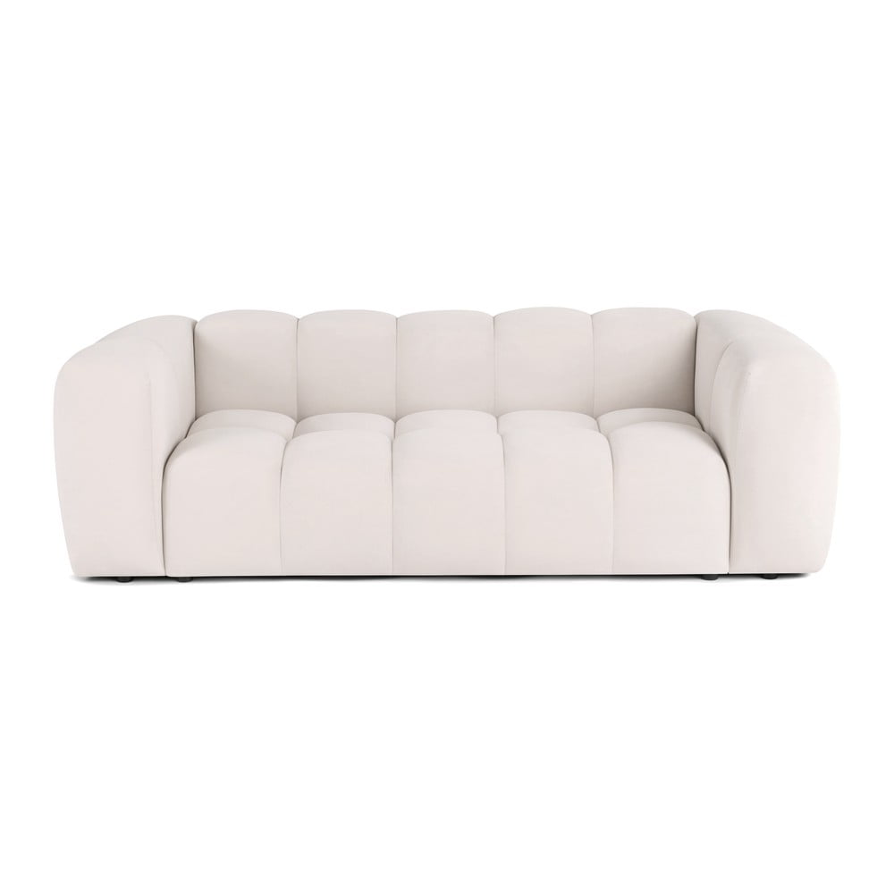 Kremowa aksamitna sofa 225 cm Cube – Bonami Selection