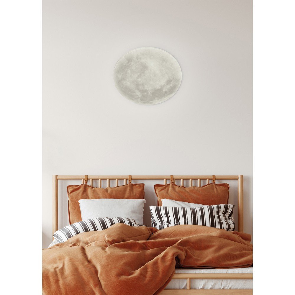 Jasnoszara dziecięca lampa sufitowa LED z kloszem ze szkła akrylowego ø 40 cm Lunar – Trio (zdjęcie 7)