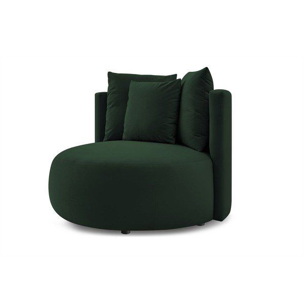 Ciemnozielony aksamitny fotel Cesar – Bobochic Paris