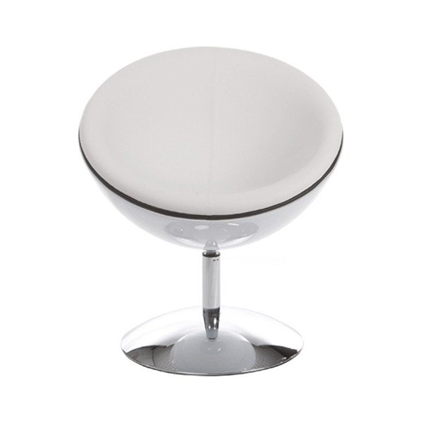Biały fotel obrotowy Kokoon Sphere-image-1