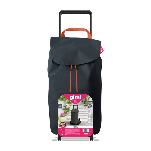 Szara torba na zakupy na kółkach Vileda Gimi, 52 l-image-2