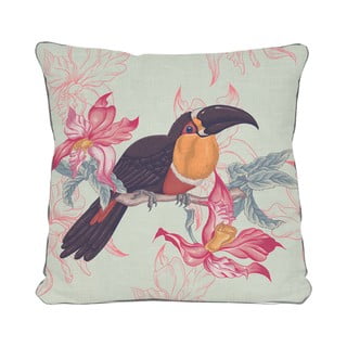 Różowo-beżowa poduszka Madre Selva Toucan, 45x45 cm