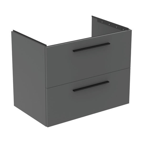 Szara wisząca szafka pod umywalkę 80x63 cm i.Life B – Ideal Standard-image-4