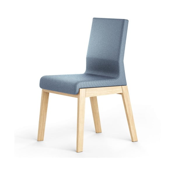 Niebieskie krzesło dębowe Absynth Kyla