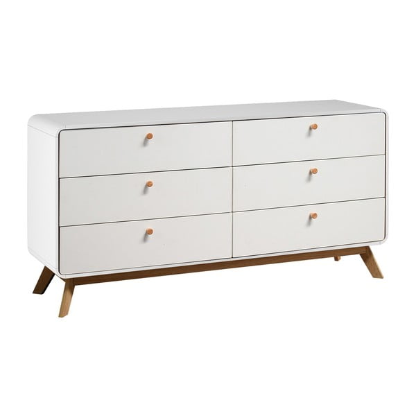 Biała niska komoda 150x74 cm Caitlin – Støraa-image-4