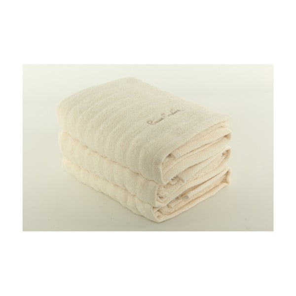 Komplet 3 ręczników Pierre Cardin Cream, 50x90 cm