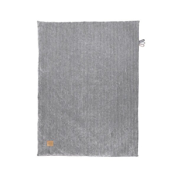 Szary koc dziecięcy sztruksowy 100x77 cm – Meowbaby
