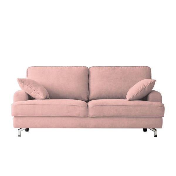 Różowa sofa trzyosobowa Kooko Home Rumba