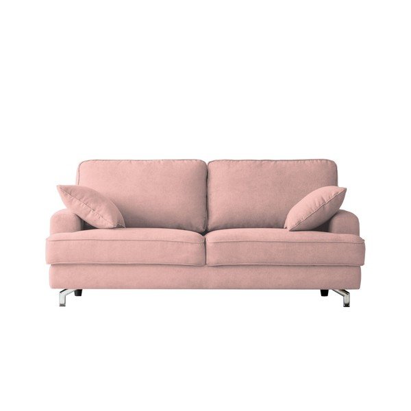 Różowa sofa trzyosobowa Kooko Home Rumba