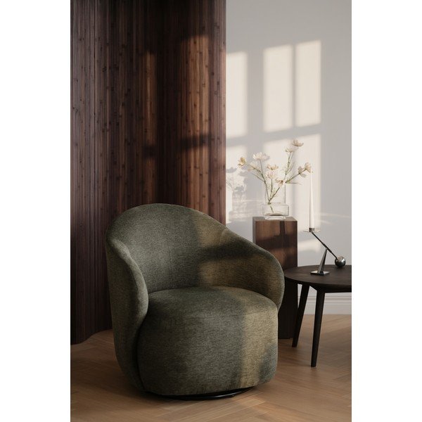 Obrotowy fotel w kolorze khaki Chapeltown – Rowico-image-1