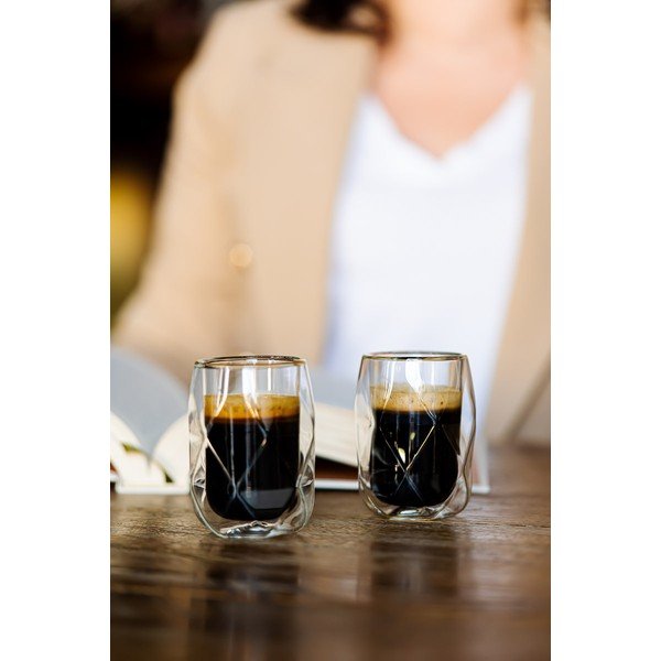 Kubki na espresso z podwójną ścianką zestaw 2 szt. 100 ml Geo – Vialli Design-image-1