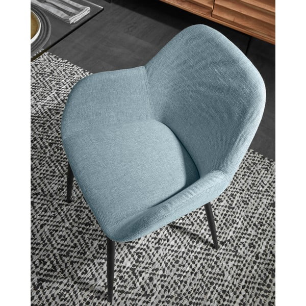 Niebieski tapicerowany fotel jadalniany Konna – Kave Home-image-2
