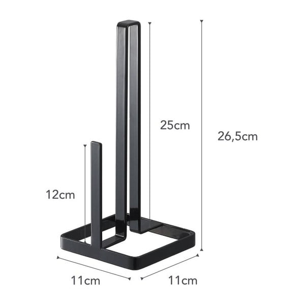 Czarny stojak na ręczniki papierowe YAMAZAKI Tower-image-2