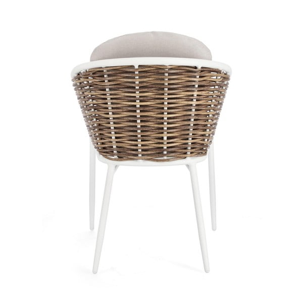 Białe metalowe krzesło ogrodowe Maribela   – Bizzotto-image-4