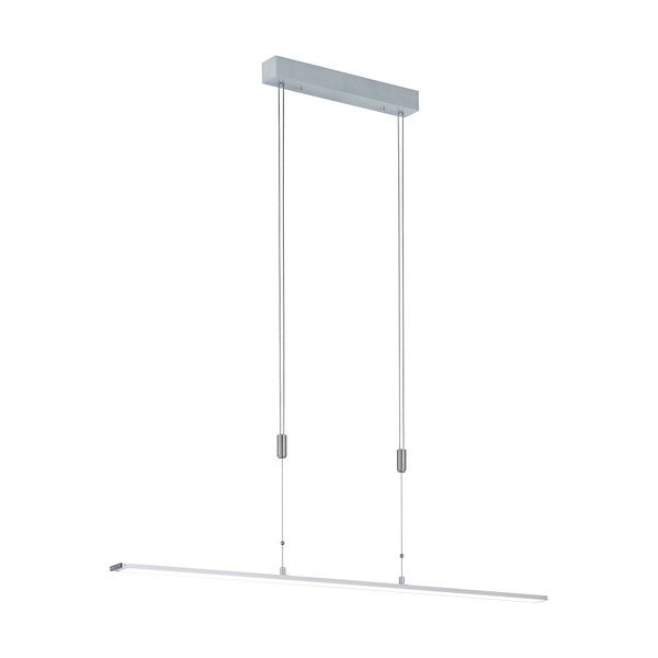 Metalowa lampa wisząca LED ze ściemniaczem w kolorze srebra Metz – Fischer & Honsel