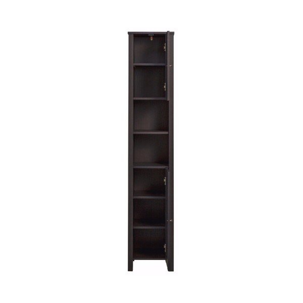Ciemno-brązowa drewniana szafka dwudrzwiowa Støraa Jenny, szerokość 35 cm-image-1