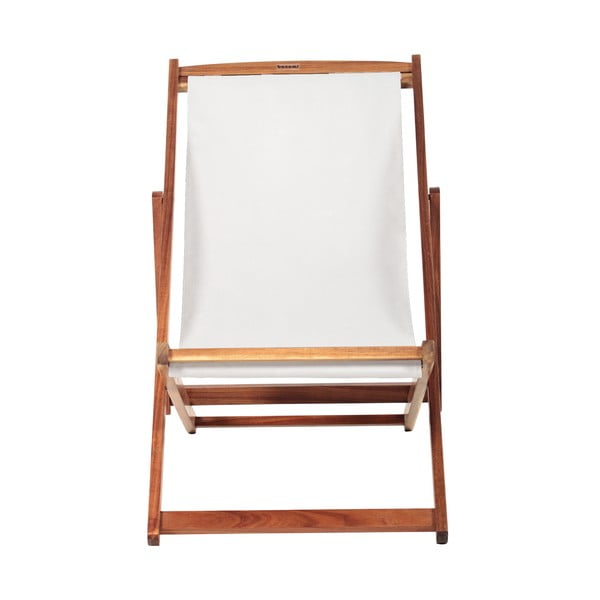 Beżowy/w ciemnym naturalnym kolorze drewniany leżak ogrodowy Dionysus – Bonami Essentials-image-1