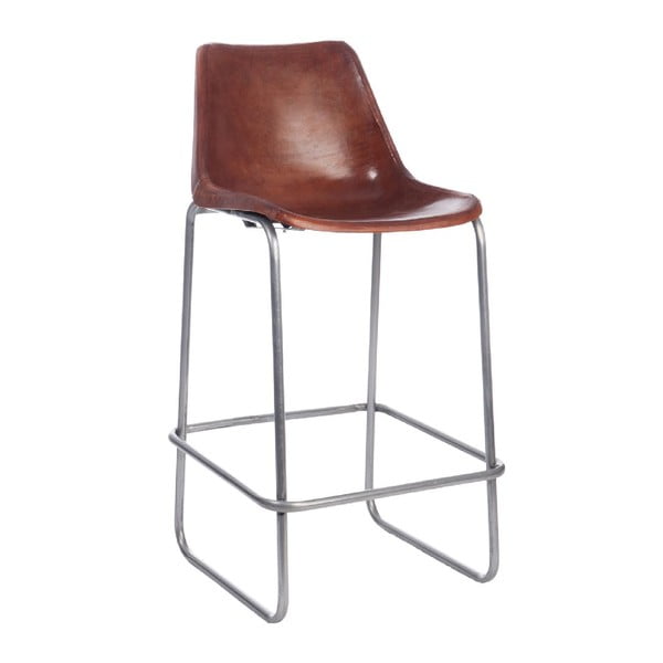 Krzesło barowe Leather Camel, 45x42x101 cm