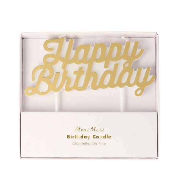 Świeczka na tort Happy Birthday – Meri Meri