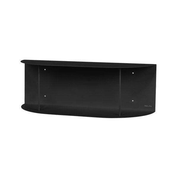 Czarna wielopoziomowa metalowa półka 60 cm Lina – noo.ma