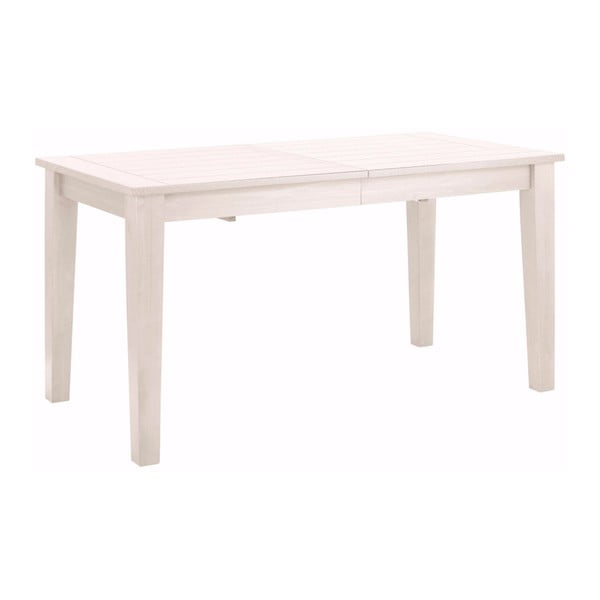 Biały drewniany stół rozkładany Støraa Amarillo, 180x76 cm