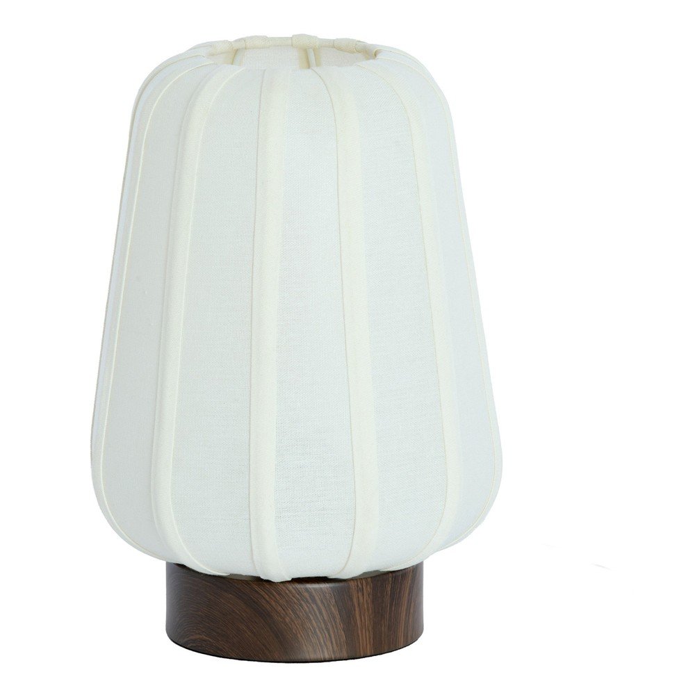 Biała metalowa lampa stołowa z tekstylnym kloszem (wysokość 29 cm) Bibia – Light & Living