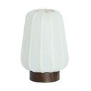 Biała metalowa lampa stołowa z tekstylnym kloszem (wysokość 29 cm) Bibia – Light & Living