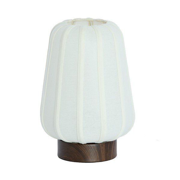 Biała metalowa lampa stołowa z tekstylnym kloszem (wysokość 29 cm) Bibia – Light & Living