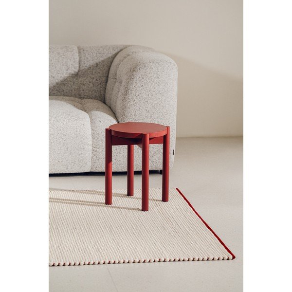 Czerwony/beżowy wełniany dywan tkany ręcznie 140x200 cm Lenu – noo.ma-image-4