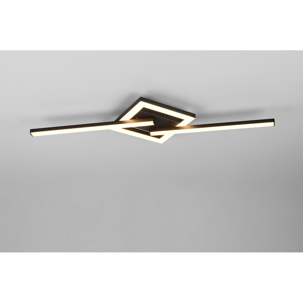 Czarna lampa sufitowa LED 16x54 cm Viale – Reality (zdjęcie 6)