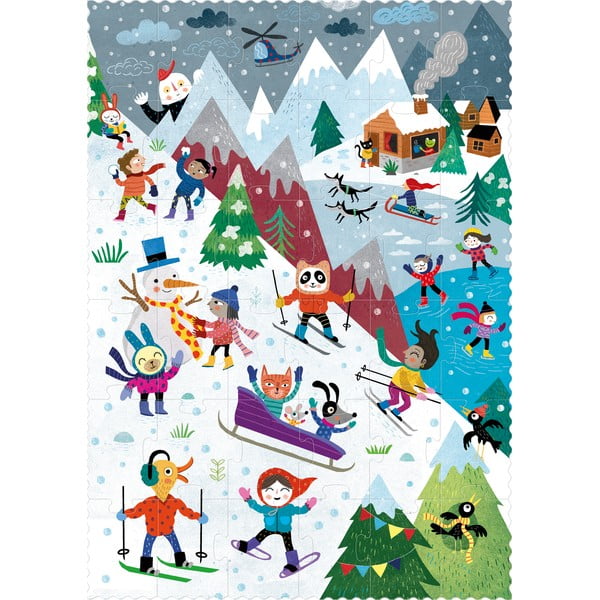 Puzzle dwustronne W górach latem i zimą Londji-image-3