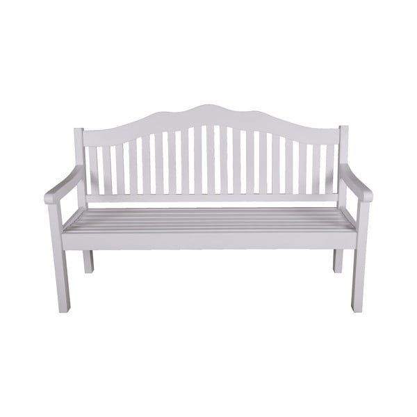 Biała drewniana ławka ogrodowa Austin – Garden Pleasure-image-1