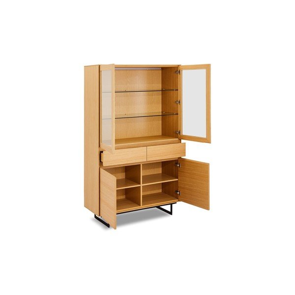 Brązowa witryna w dekorze drewna dębowego Furnhouse Tokyo-image-3