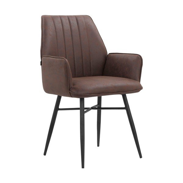 Brązowe tapicerowane fotele jadalniane zestaw 2 szt. Anzo – Støraa