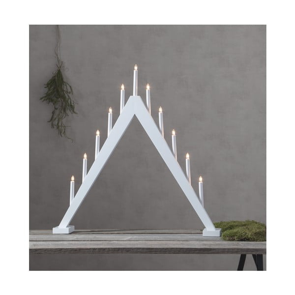 Biały świąteczny świecznik LED Star Trading Trill, wys. 79 cm