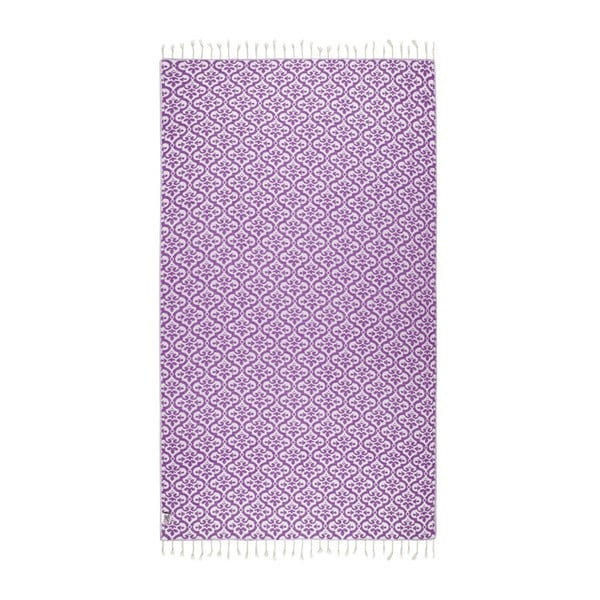 Fioletowy ręcznik hammam Kate Louise Bonita, 165x100 cm