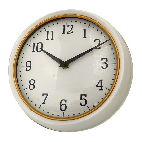 Brązowy zegar ścienny Maiko Reloj, ⌀ 24 cm
