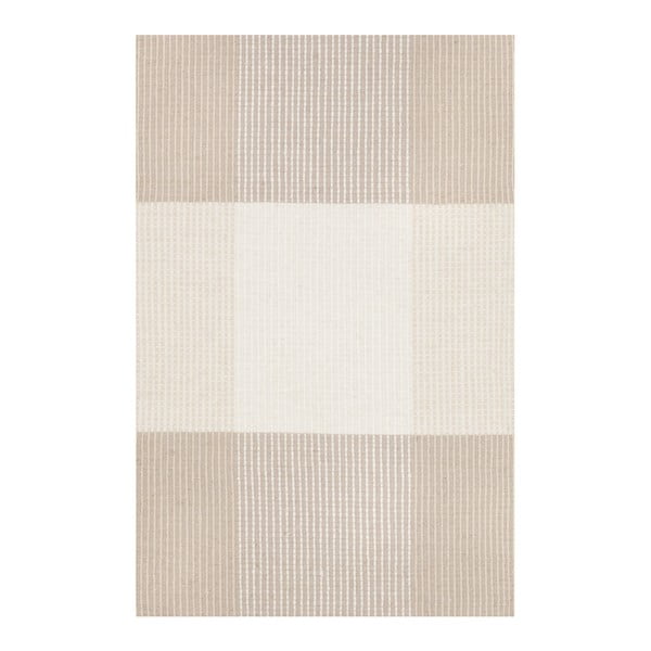 Żółty dywan wełniany ręcznie tkany Linie Design Bologna, 220x220 cm