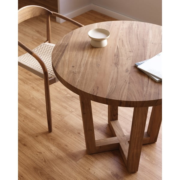 Okrągły stół z litego drewna akacjowego ø 90 cm Nahla – Kave Home-image-1
