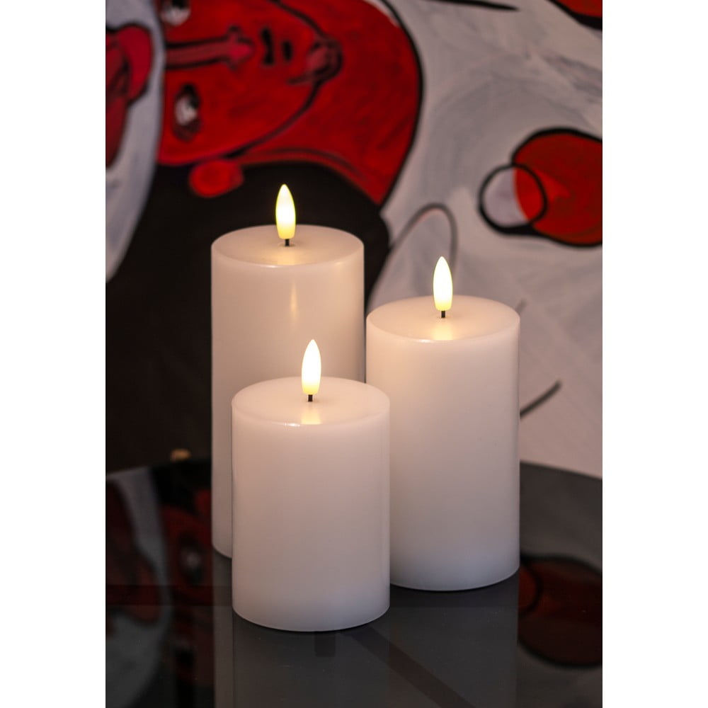 Świeczki LED zestaw 3 szt. (wysokość 15 cm) Sille Rechargeable – Sirius (zdjęcie 3)