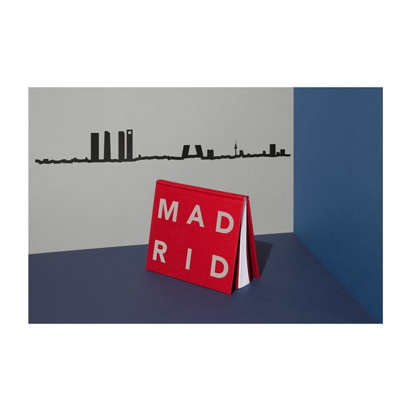 Czarna dekoracja ścienna z zarysem miasta The Line Madrid XL