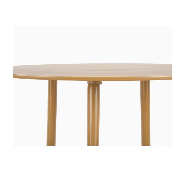 Musztardowy metalowy stolik Leitmotiv Supreme, ø 37 cm-image-1