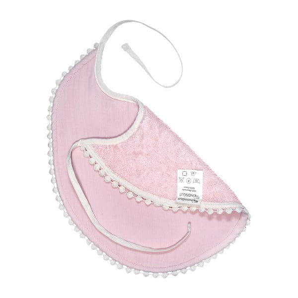 Różowy muślinowy śliniak Kindsgut London-image-3