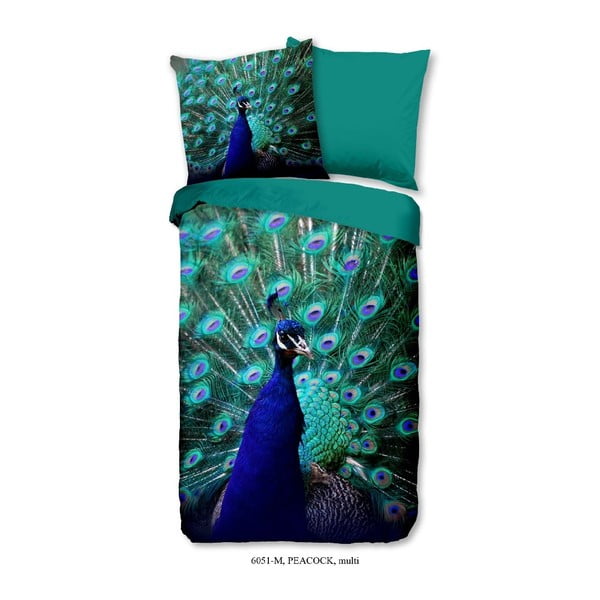Pościel jednoosobowa z mikroperkalu Muller Textiels Mighty Peacock, 140x200 cm
