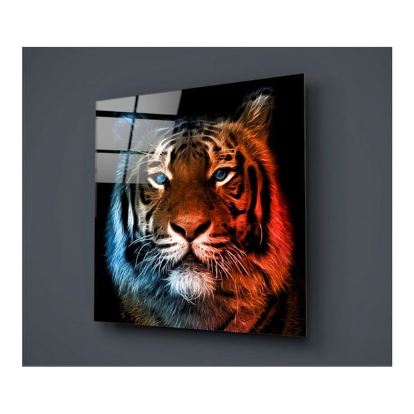 Obraz szklany Insigne Lion Colorful, 40x40 cm