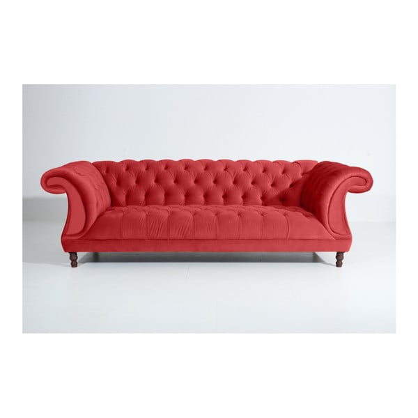 Czerwona sofa Max Winzer Ivette, 253 cm