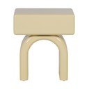 Jasnożółta szafka nocna z połyskiem Zorel – WOOOD