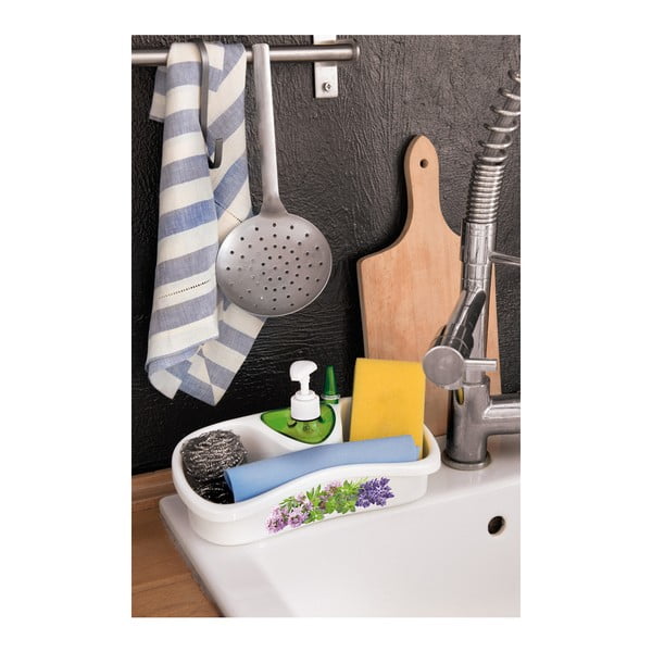 Biały plastikowy stojak na akcesoria do mycia naczyń – Snips-image-2