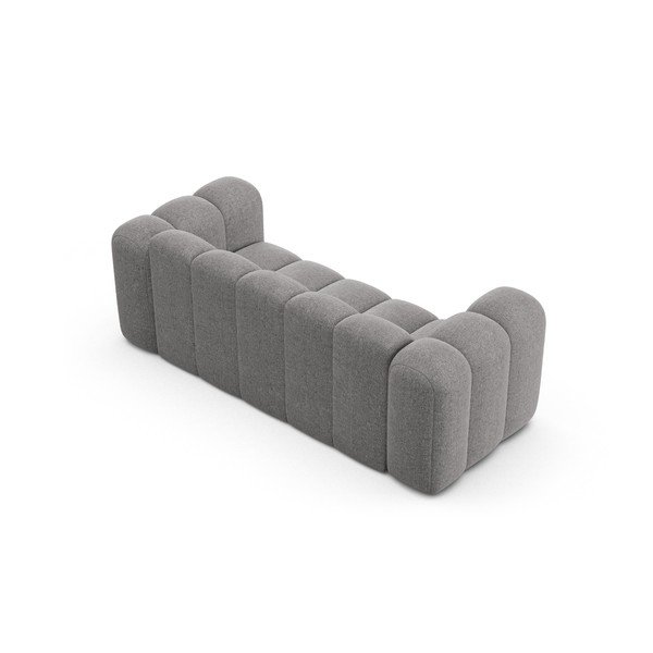 Szara sofa z tkaniny szenilowej 200 cm Lupine – Micadoni -image-2