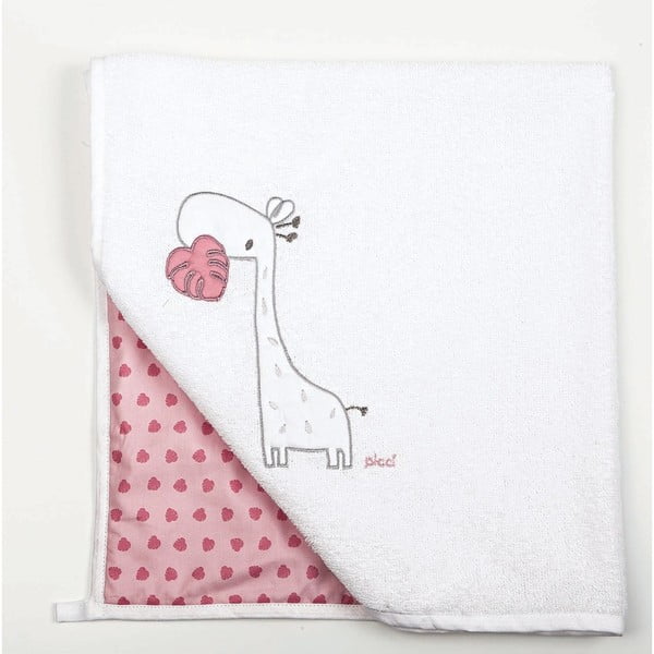 Dziecięcy różowo-biały ręcznik Picci nina